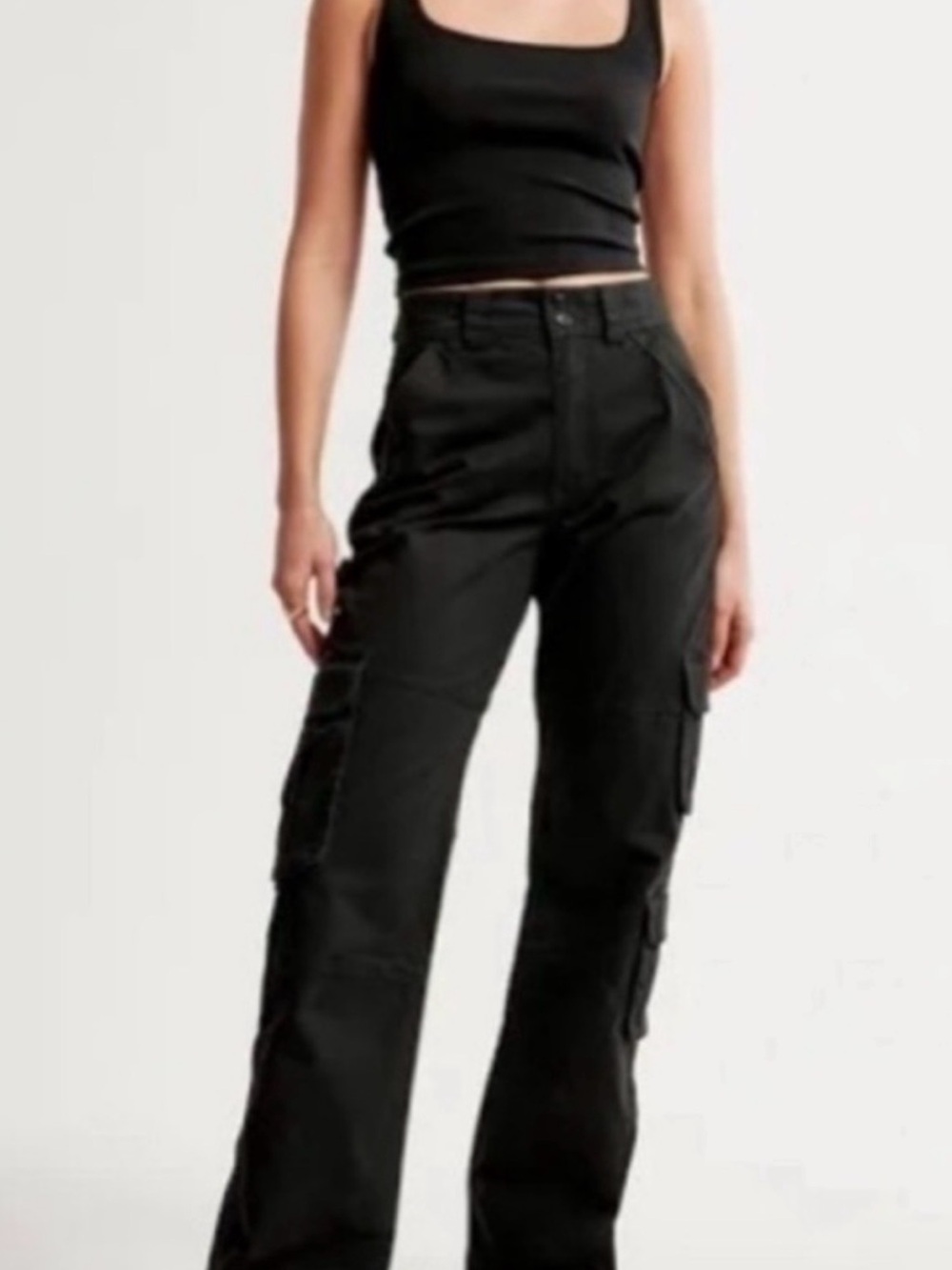 Abercrombie & Fitch Black Zipper Front Pants